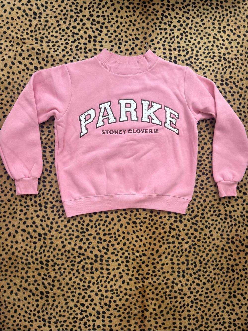 Parke x Stoney Clover Lane Pink Mockneck- size s/m
